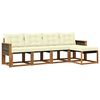 vidaXL Set vanjskih sofa 5 kom. Prirodna i krem