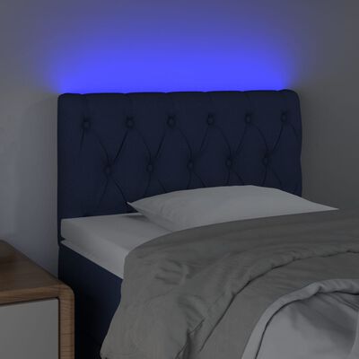 vidaXL LED uzglavlje plavo 80 x 7 x 78/88 cm od tkanine