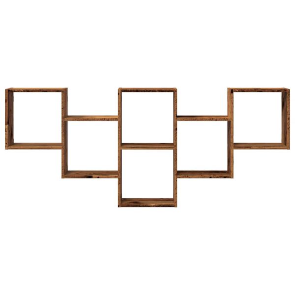 vidaXL Zidna polica Staro drvo 159x18x66 cm Konstruirano drvo