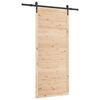 vidaXL Klizna vrata 80 x 208 cm Masivna borovina Prirodna