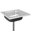 vidaXL Kuhinjski sudoper s cjedilom srebrni 600 x 600 x 155 mm čelični
