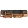 vidaXL Set vanjskih sofa 7 kom. Prirodna i antracit