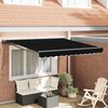 vidaXL Skrovita tenda Crna 300 x 250 cm Aluminij i Tkanina