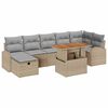 vidaXL Sjedeća garnitura za vrt 8 kom. Bež poliratan
