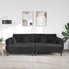 vidaXL Sofa 3 pcs Crna 250 x 188 x 76 cm Bar&scaron;un