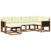 vidaXL Set vanjskih sofa 6 kom. Prirodna i krem