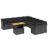 vidaXL 11-dijelni set vrtnih sofa od poliratana s jastucima crni