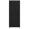 vidaXL Highboard 2 pcs Crni hrast Konstruirano drvo