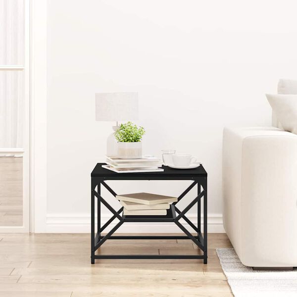 vidaXL Kava Stol Crni hrast 51 x 50 x 40 cm