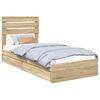 vidaXL Krevet s od storage Sonoma hrast 90 x 200 cm Konstruirano drvo