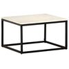 vidaXL Stolić za kavu bijeli 60x60x35 cm pravi kamen mramorne teksture