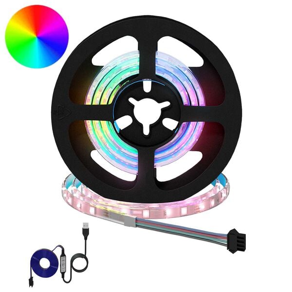 vidaXL LED traka 2 pcs Crna i prozirna 550 mm Bakar i plastika