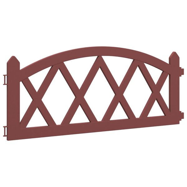 vidaXL Rubnjaci za travnjak 17 kom crveni 10 m PP