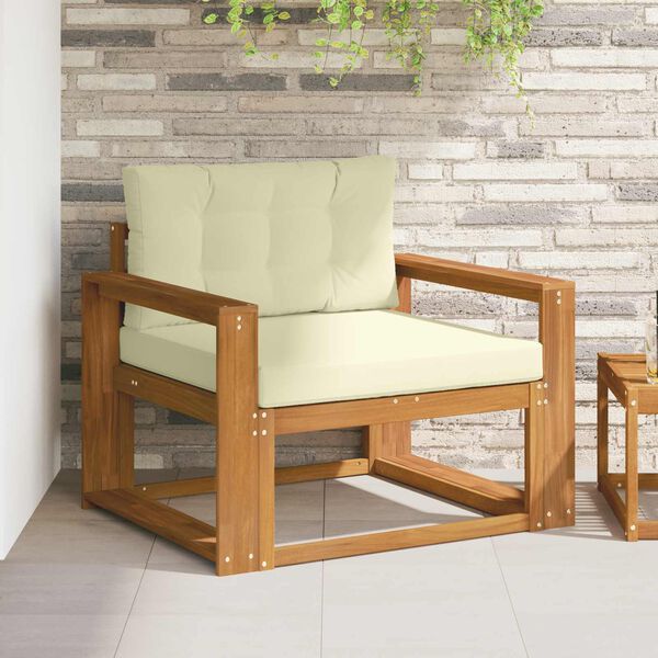 vidaXL Srednja sofa za van Čvrsto drvo akacije Prirodna