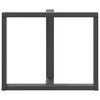 vidaXL Noge za blagovaonski stol T-oblika 2 kom antracit 100x35x(72-73) cm čelik