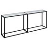 vidaXL Konzolni stol boja bijeli mramor 200x35x75,5 cm kaljeno staklo