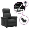 vidaXL Električni naslonjač od umjetne kože crni