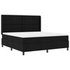 vidaXL LED Box Spring Krevet s uzglavljem Crna 180 x 200 cm tkanina