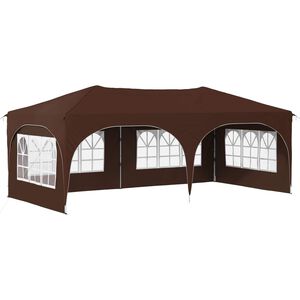 vidaXL Rastezljivi &scaron;ator za zabave 575 x 288 x 245 cm Smeđa