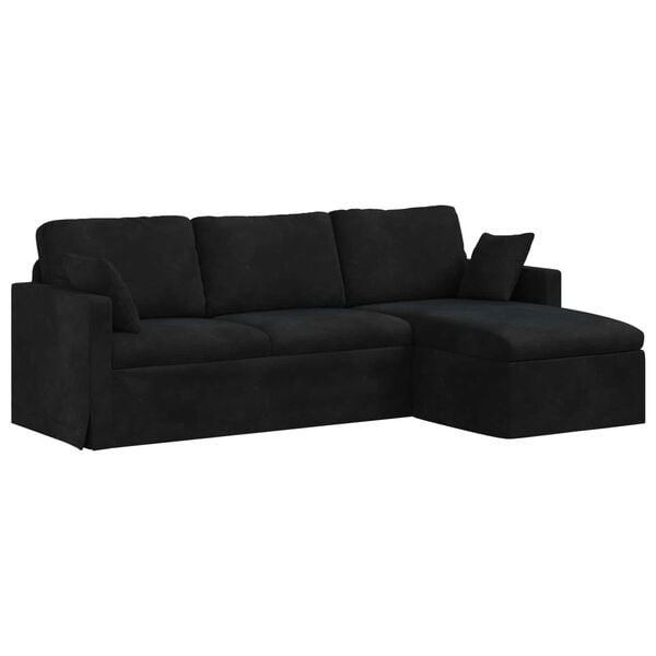 vidaXL Sofa Crna 198 x 134 x 80 cm Bar&scaron;un