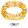 vidaXL LED mikro rasvjetni lanac 40 m 400 LED topli bijeli 8 funkcija