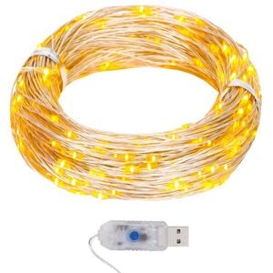 vidaXL LED mikro rasvjetni lanac 40 m 400 LED topli bijeli 8 funkcija