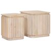 vidaXL Set ručno rađenih bočnih stolova 2 pcs Bijela 45 x 45 x 45 cm