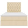 vidaXL Krevet s prostorom za pohranu s LED-om Krema 120 x 200 cm