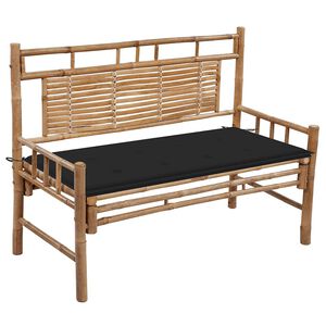 vidaXL Vrtna klupa s jastukom 120 cm od bambusa