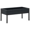 vidaXL Vrtni stol crni 75 x 40 x 37 cm od poliratana