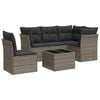 vidaXL 6-dijelni set vrtnih sofa od poliratana s jastucima sivi