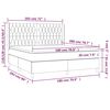 vidaXL Krevet box spring s madracem LED crni 180x200 cm od tkanine