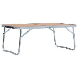 vidaXL Sklopivi stol za kampiranje smeđi aluminijski 60 x 40 cm