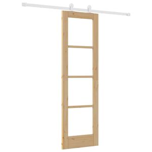 vidaXL Klizna vrata ORKDAL 61 x 198,5 cm Masivna borovina i staklo