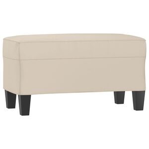 vidaXL Klupa krem 70 x 35 x 41 cm od mikrovlakana