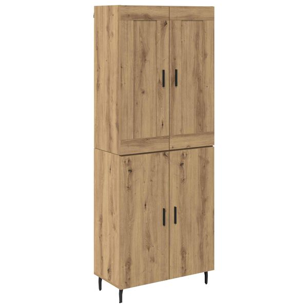 vidaXL Highboard 2 pcs Umjetnički hrast Konstruirano drvo