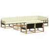 vidaXL Set vanjskih sofa 9 kom. Bijela i krem