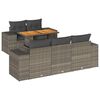 vidaXL 6-dijelni set vrtnih sofa od poliratana s jastucima sivi