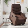 vidaXL Električna naslonjač na podizanje od umjetne kože smeđi