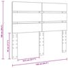 vidaXL Uzglavlje Siva Sonoma 135 cm Konstruirano drvo