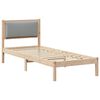 vidaXL Krevetna konstrukcija s uzglavljem Svijetlo siva 80 x 190 cm
