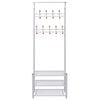 vidaXL Vješalica za Odjeću s Pohranom Obuće 68x32x182,5 cm Bijela