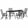 vidaXL Vrtni set za objed 5 pcs Antracit Čelik s prahom premazan