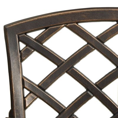 vidaXL Vrtne stolice 6 kom od lijevanog aluminija brončane