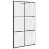 vidaXL Pregrada za tu&scaron;iranje s prozirnim staklom ESG 115 x 195 cm crna
