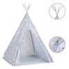 vidaXL Dječji &scaron;ator tipi od poliestera s torbom sivi 115x115x160 cm