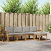 vidaXL Set vanjskih sofa s jastukom 5 pcs Prirodna i svijetlo siva