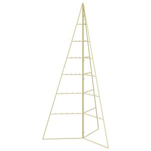 vidaXL Metalna božićna jelka KUOPIO 140 cm Čelik Zlatno