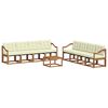 vidaXL Set vanjskih sofa 9 kom. Prirodna i krem
