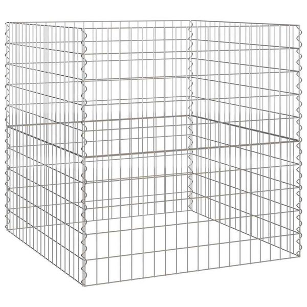 vidaXL Kvadratni komposter 100 x 100 x 100 cm Željezo